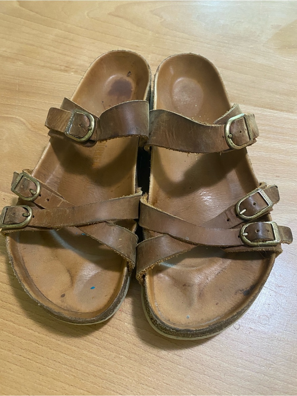 Birkenstock Franca Leather Brown size 41 10/10.5 Summer Festival outdoor